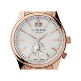LINKS OF LONDON Men's Regent Rose Gold Vermeil Bracelet Watch L RRP995 NEW