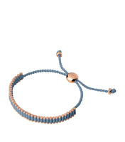 LINKS OF LONDON Ladies Friendship Mini 925 Rose Gold Blue Bracelet NEW RRP190