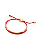 LINKS OF LONDON Ladies Friendship Mini 925 Gold Vermeil Red Bracelet NEW RRP190