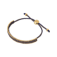 LINKS OF LONDON Ladies Friendship Mini Vermeil Gold Navy Bracelet NEW RRP190