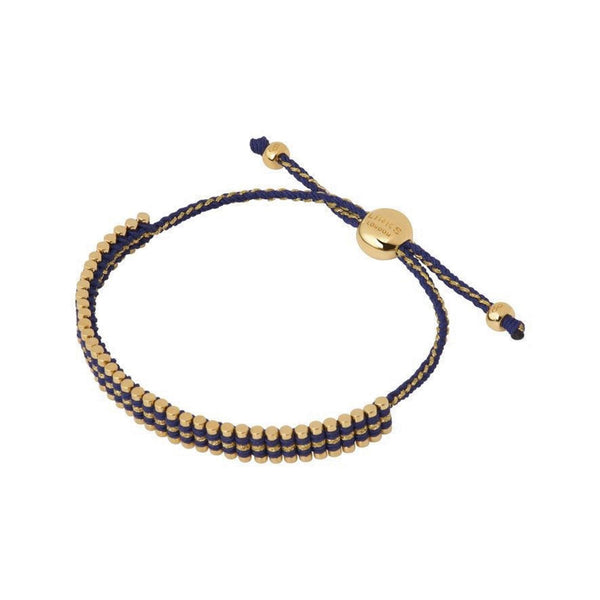 LINKS OF LONDON Ladies Friendship Mini Vermeil Gold Navy Bracelet NEW RRP190