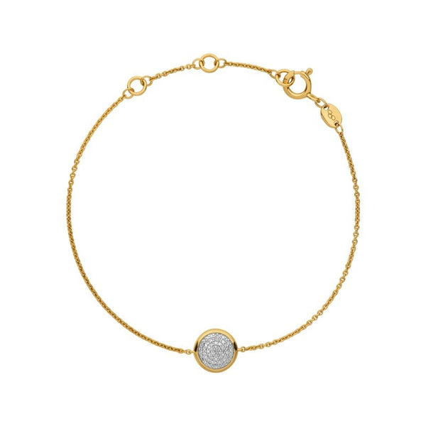 LINKS OF LONDON Diamond Essentials 18kt Yellow Gold Vermeil Pave Bracelet BNWT
