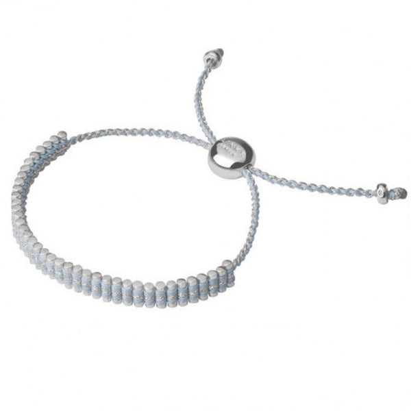 LINKS OF LONDON Pale Blue & Pewter Mini Friendship Bracelet RRP95 BNWT