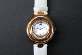 LINKS OF LONDON Ladies Hope Rose Gold Vermeil White Strap Wrist Watch RRP344 NEW