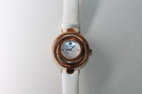 LINKS OF LONDON Ladies Hope Rose Gold Vermeil White Strap Wrist Watch RRP344 NEW