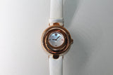 LINKS OF LONDON Ladies Hope Rose Gold Vermeil White Strap Wrist Watch RRP344 NEW