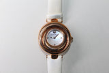 LINKS OF LONDON Ladies Hope Rose Gold Vermeil White Strap Wrist Watch RRP344 NEW