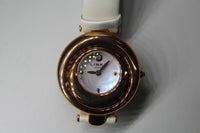 LINKS OF LONDON Ladies Hope Rose Gold Vermeil White Strap Wrist Watch RRP344 NEW