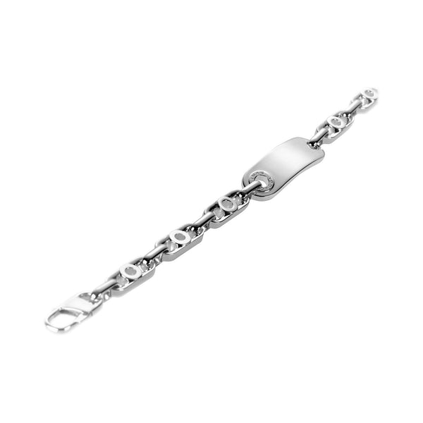 LINKS OF LONDON Ladies Soho Sterling Silver Dog Tag Link Bracelet L NEW RRP215