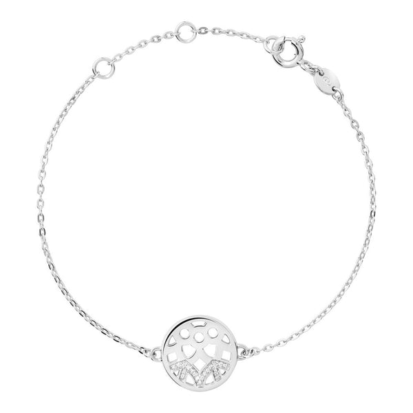 LINKS OF LONDON Ladies Timeless 925 Pave Diamond Disk Bracelet NEW RRP275