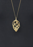 LINKS OF LONDON Ladies Yellow Gold Vermeil Woven Pendant Necklace RRP435 NEW