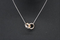 links of London Ladies Rose Gold Vermeil Interlocking Ring Necklace RRP169 NEW