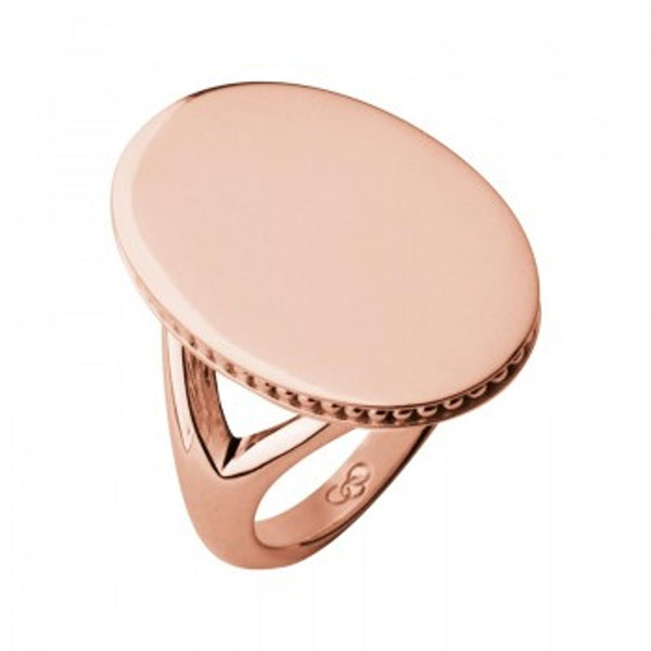 LINKS OF LONDON Ladies Narrative 925 Rose Gold Vermeil Oval Ring N NEW RRP150