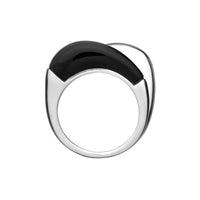 LINKS OF LONDON Ladies Hope Double Sterling Silver & Onyx Ring UK K NEW RRP225