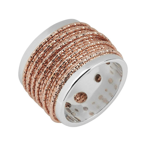 LINKS OF LONDON Ladies Celeste St. Silver Rose Gold Vermeil Ring UK L NEW RRP225