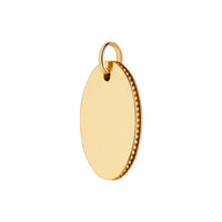 LINKS OF LONDON Ladies Yellow Gold Small Oval Narrative Disc Pendant NEW RRP85