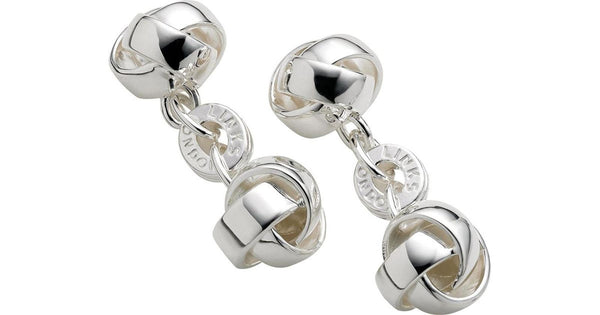 LINKS OF LONDON Men's Knot Sterling Silver Chain Link Cufflinks NEW RRP130
