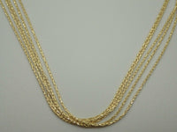 LINKS OF LONDON 5 Row Strand Silk Yellow Gold Vermeil Necklace 80cm NEW RRP225