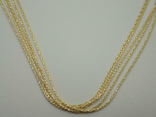 LINKS OF LONDON 5 Row Strand Silk Yellow Gold Vermeil Necklace 80cm NEW RRP225