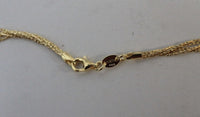 LINKS OF LONDON 5 Row Strand Silk Yellow Gold Vermeil Necklace 80cm NEW RRP225