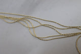 LINKS OF LONDON 5 Row Strand Silk Yellow Gold Vermeil Necklace 80cm NEW RRP225