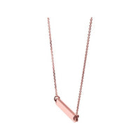 LINKS OF LONDON Narrative Rose Gold Vermeil St. Silver Bar Necklace NEW RRP150