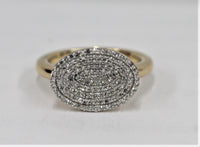 LINKS OF LONDON Ladies Diamond Essential YGV Concave Pave Ring L NEW RRP655