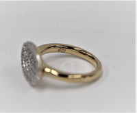 LINKS OF LONDON Ladies Diamond Essential YGV Concave Pave Ring L NEW RRP655