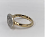 LINKS OF LONDON Ladies Diamond Essential YGV Concave Pave Ring L NEW RRP655