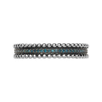 LINKS OF LONDON Ladies Effervescence Blue Sterling Silver Ring P NEW RRP350