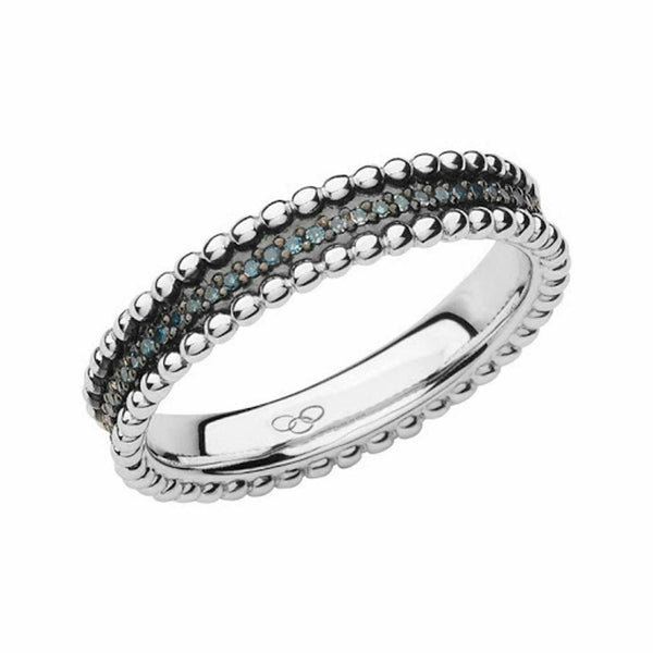 LINKS OF LONDON Ladies Effervescence Blue Sterling Silver Ring P NEW RRP350