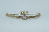 LINKS OF LONDON Ladies Starlight Gold Vermeil Round Sapphire Bracelet NEW RRP375