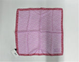 LINKS OF LONDON Men's Pink Silk Chain Patterned Pocket Square 17"x17" BNWT