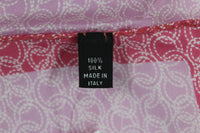 LINKS OF LONDON Men's Pink Silk Chain Patterned Pocket Square 17"x17" BNWT