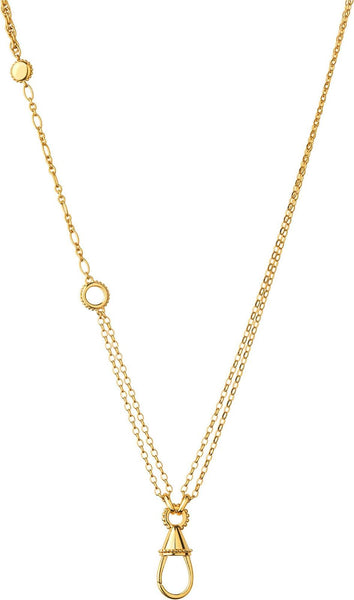 LINKS OF LONDON Ladies Yellow Gold Vermeil Carabiner Amulet Chain Necklace NEW