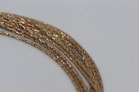 LINKS OF LONDON Ladies Sterling Silver Rose Gold 6" Silk 10 Row Bracelet NEW