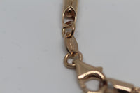 LINKS OF LONDON Ladies Sterling Silver Rose Gold 6" Silk 10 Row Bracelet NEW