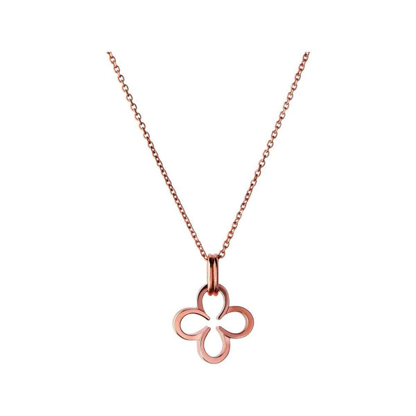 LINKS OF LONDON Ladies Rose Gold Vermeil Clover Ascot Necklace 45cm RRP200 NEW