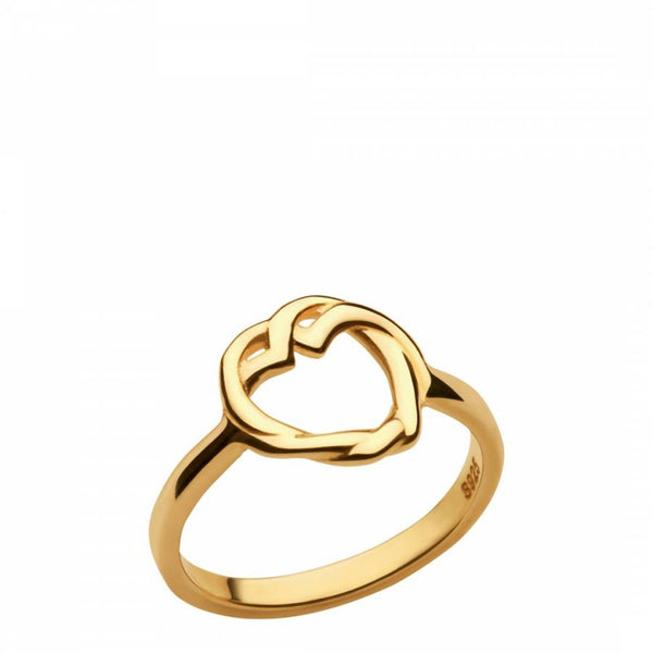LINKS OF LONDON Ladies 18kt Yellow Gold Vermeil Kindred Soul Ring Size P NEW