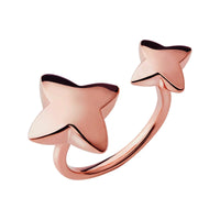 LINKS OF LONDON 18ct Rose Gold Vermeil Splendour Double Star Ring N RRP145 NEW
