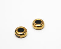 LINKS OF LONDON Yellow Gold Vermeil AM Bracelet Charm Stoppers 2 Pcs NEW