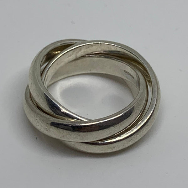LINKS OF LONDON Ladies Band L  Sterling Silver 925 Triple Ring NEW RRP270