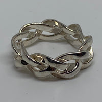 LINKS OF LONDON Ladies Band L Sterling Silver 925 Infinite Links Ring NEW RRP225