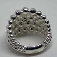 LINKS OF LONDON Ladies N S-Silver Effervescence Pearl Bubble Ring NEW RRP175