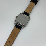 LINKS OF LONDON Ladies Silver Square Analogue Black Strap Watch NEW RRP635