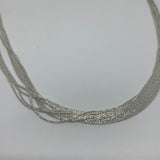 LINKS OF LONDON Ladies Silver Necklace Chain 45mm 10-Row Silk NEW RRP495