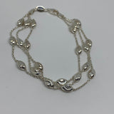 LINKS OF LONDON Ladies Silver Bracelet Chain Essential Beaded 3-Row NEW RRP140