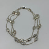 LINKS OF LONDON Ladies Silver Bracelet Chain Essential Beaded 3-Row NEW RRP140