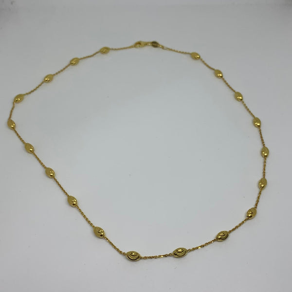 LINKS OF LONDON Ladies Chain Beaded Necklace YGV Yellow Gold NEW RRP215