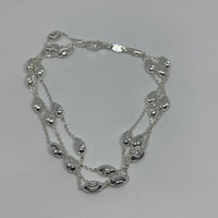 LINKS OF LONDON Ladies Silver Bracelet Beaded Essential 3Row L NEW RRP215